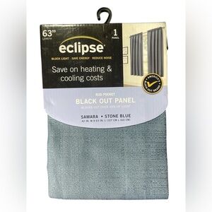 Eclipse Stone Blue Blackout Panel 63”